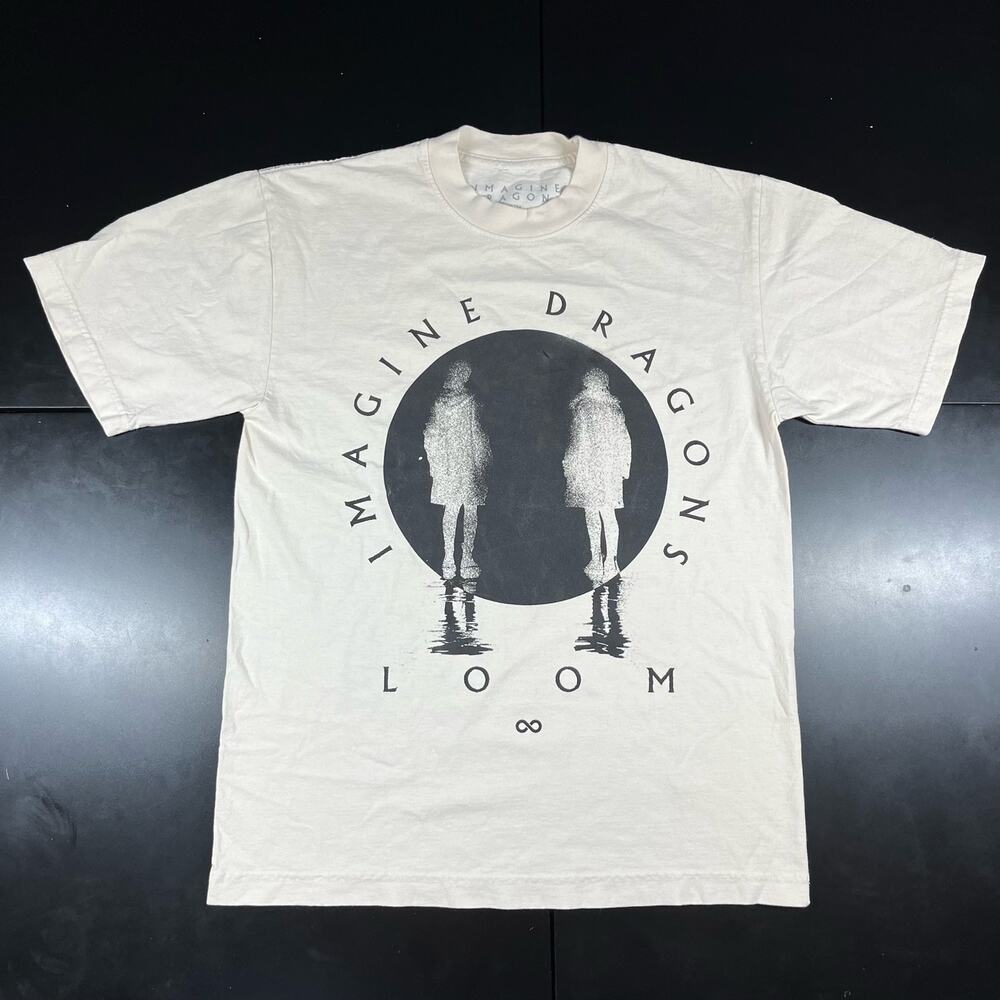 Imagine Dragons LOOM World Tour 2024 Cream T Shirt Tee Men’s Sz Small New